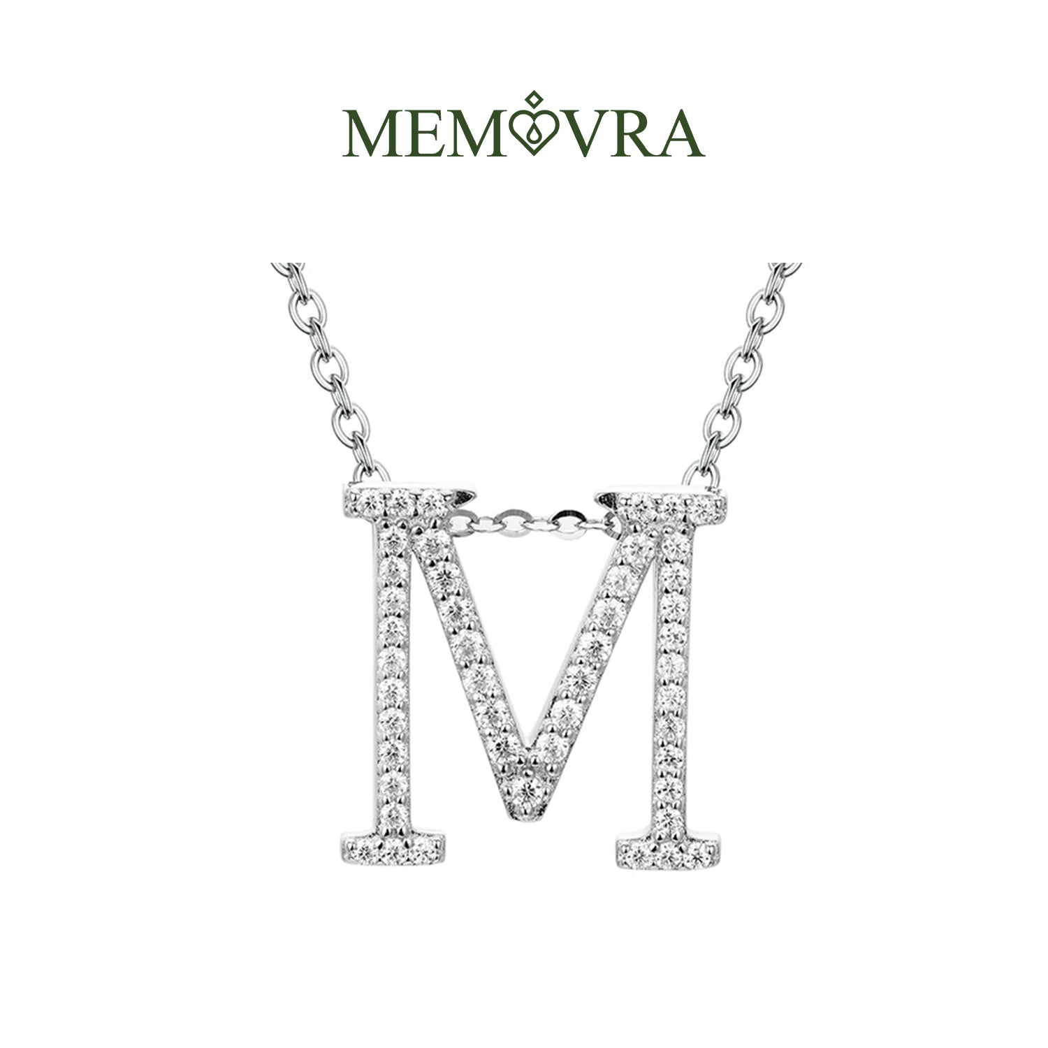 Luxe Moissanite Letter Pendant Necklace